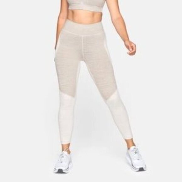 Outdoor Voices TechSweat Core 7/8 Two-Tone Leggings Coyote/Atmosphere XL Sporty - Picture 1 of 5